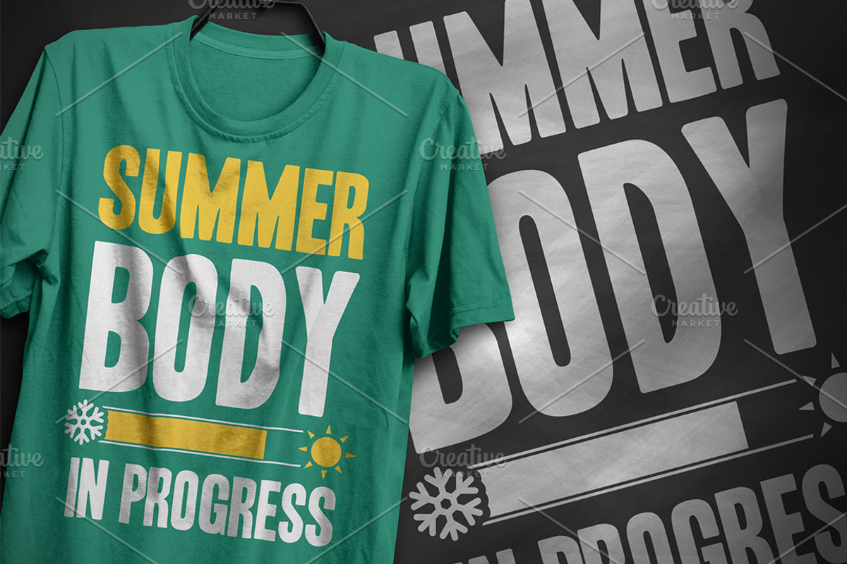 Summer body - T-Shirt Design, an Illustration by artnook (Photo 5 of 6)
