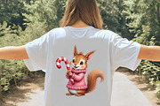Pink Jumper Animals Christmas Clipar, an Illustration by CrexoraLab (Thumbnail 4 of 5)