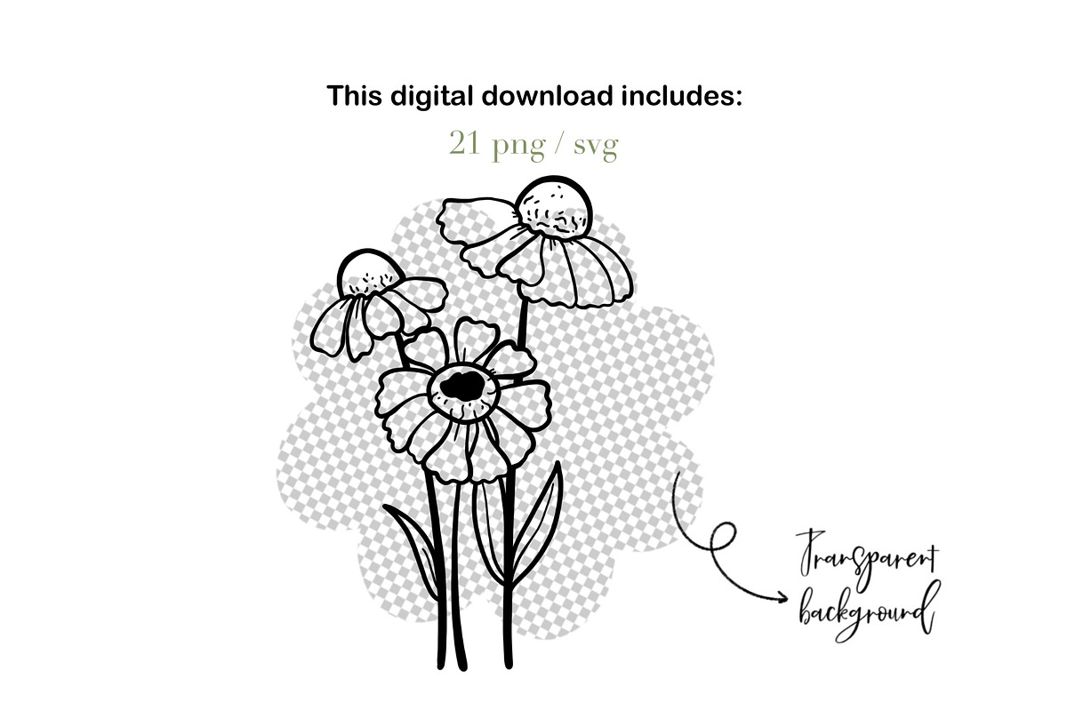 Wildflower SVG PNG Bundle, an Object Graphic by ArtGiftsStudio (Photo 5 of 6)