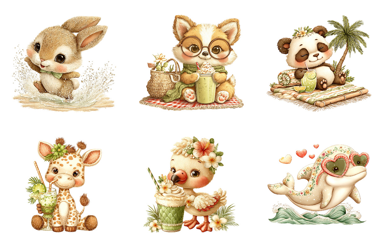 Watercolor Cat Clipart Bundle, a Seasonal Illustration by CreationArt (Photo 5 of 5)