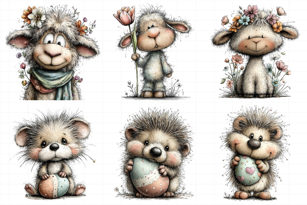 Whimsical Easter Animal Clipart, an Illustration by Daily.Designs (Photo 4 of 8)
