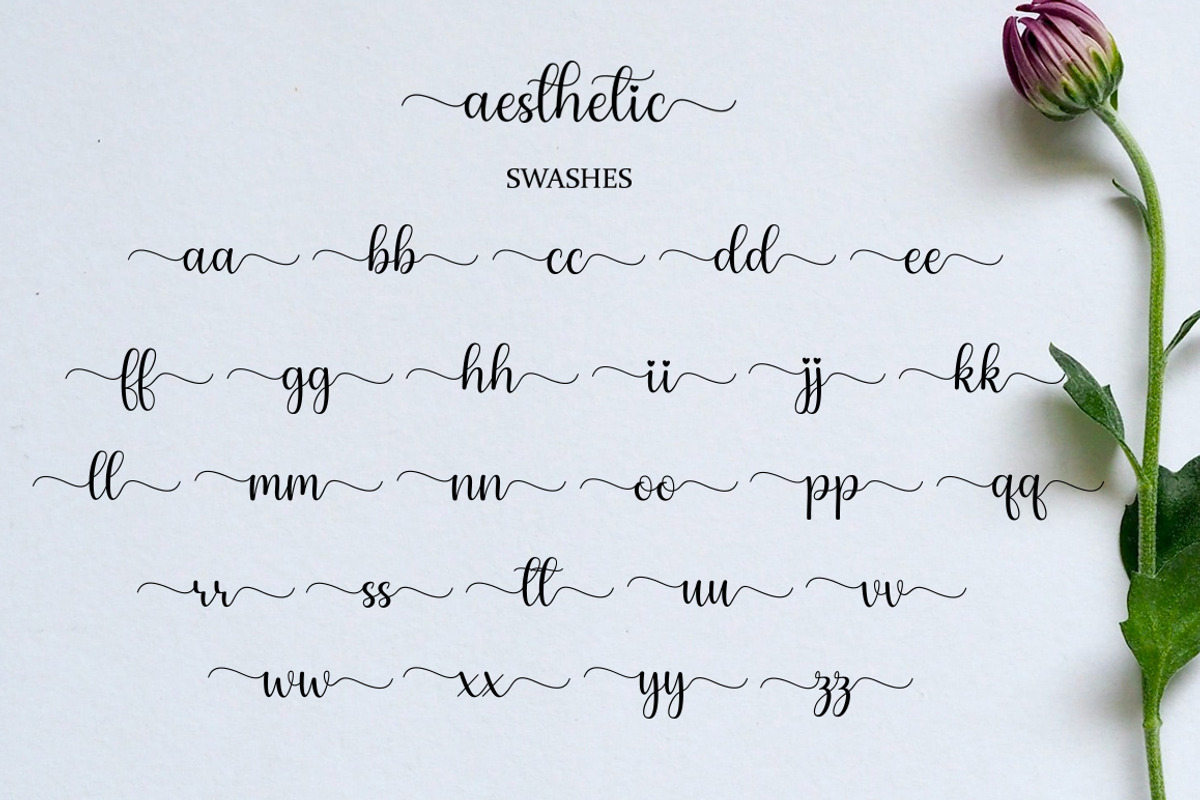 Aesthetic Font, a Script Font by Cut Story (Photo 7 of 8)