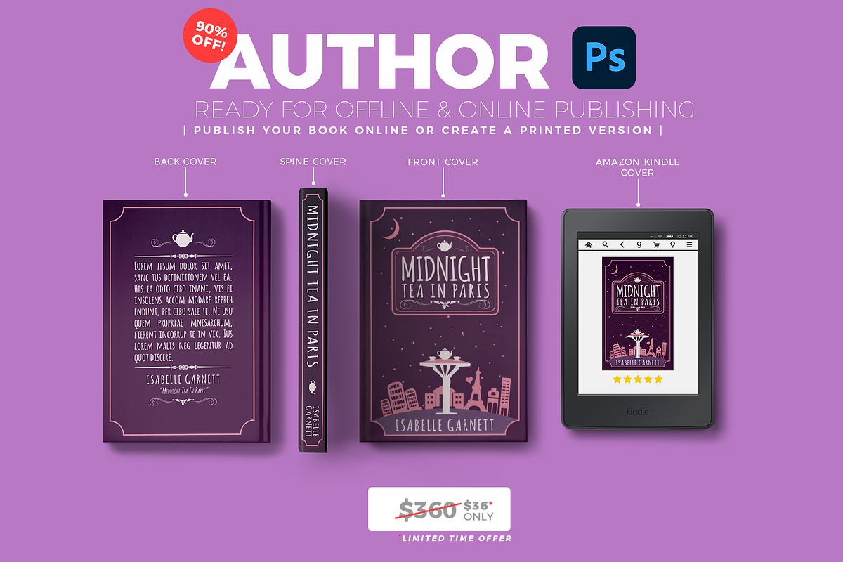 AUTHOR - Book Cover Templates Bundle, a Templates & Theme by Digital Goods (Photo 5 of 7)