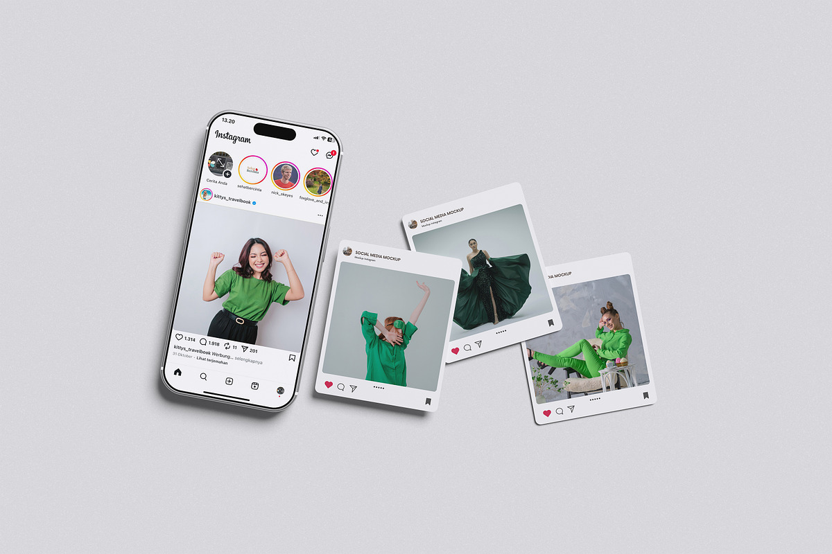 High Quality Instagram Mockup, an Advertising Mockup by Afif_studio (Photo 5 of 5)