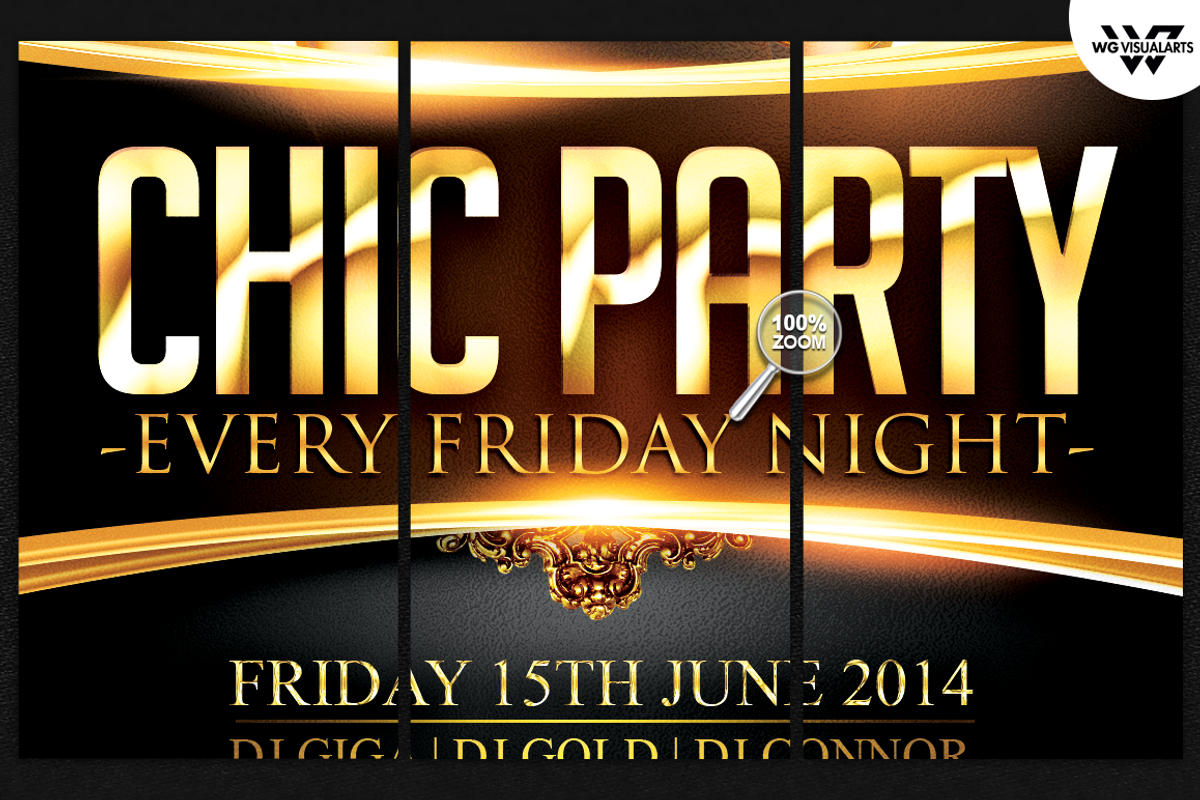 2in1 CHIC PARTY Flyer Template, a Flyer Template by WG DESIGN (Photo 4 of 4)