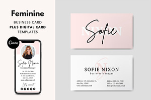 Feminine Business Card Template