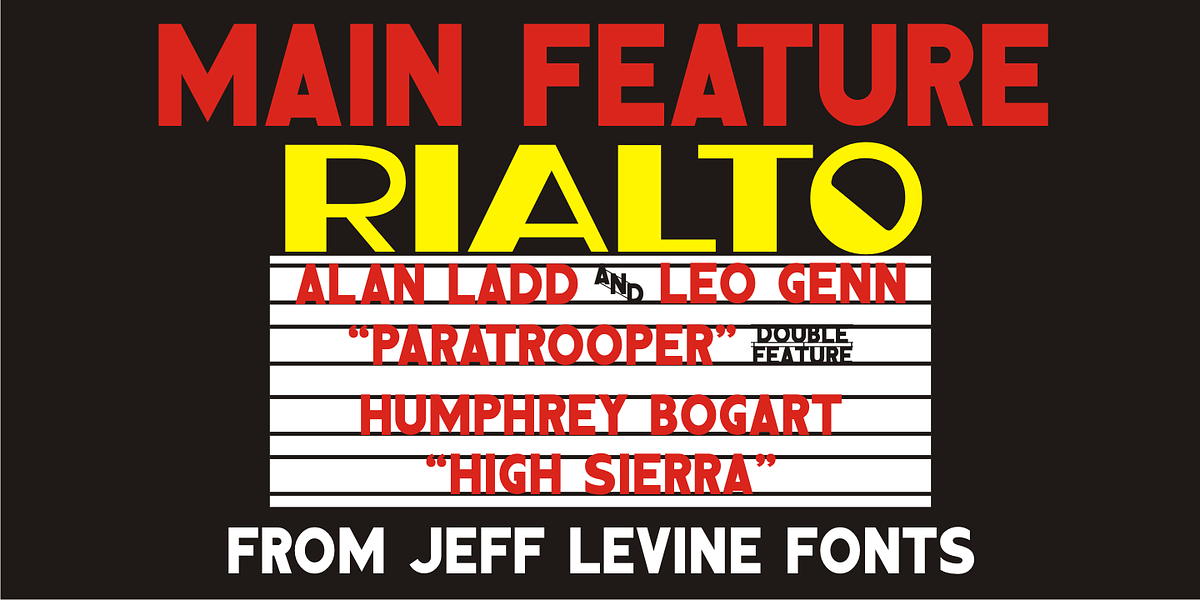 Main Feature JNL, a Font by Jeff Levine Fonts