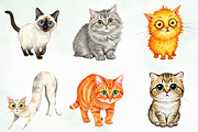 Watercolor Funny Quirky Cat Png, an Illustration by Creative Art (Thumbnail 6 of 8)