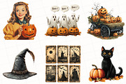 Watercolor Vintage Halloween Clipart, an Illustration by OK Design (Thumbnail 4 of 5)