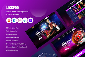 Casino and Gambling HTML Template, a HTML Template by CodexCoder Themes
