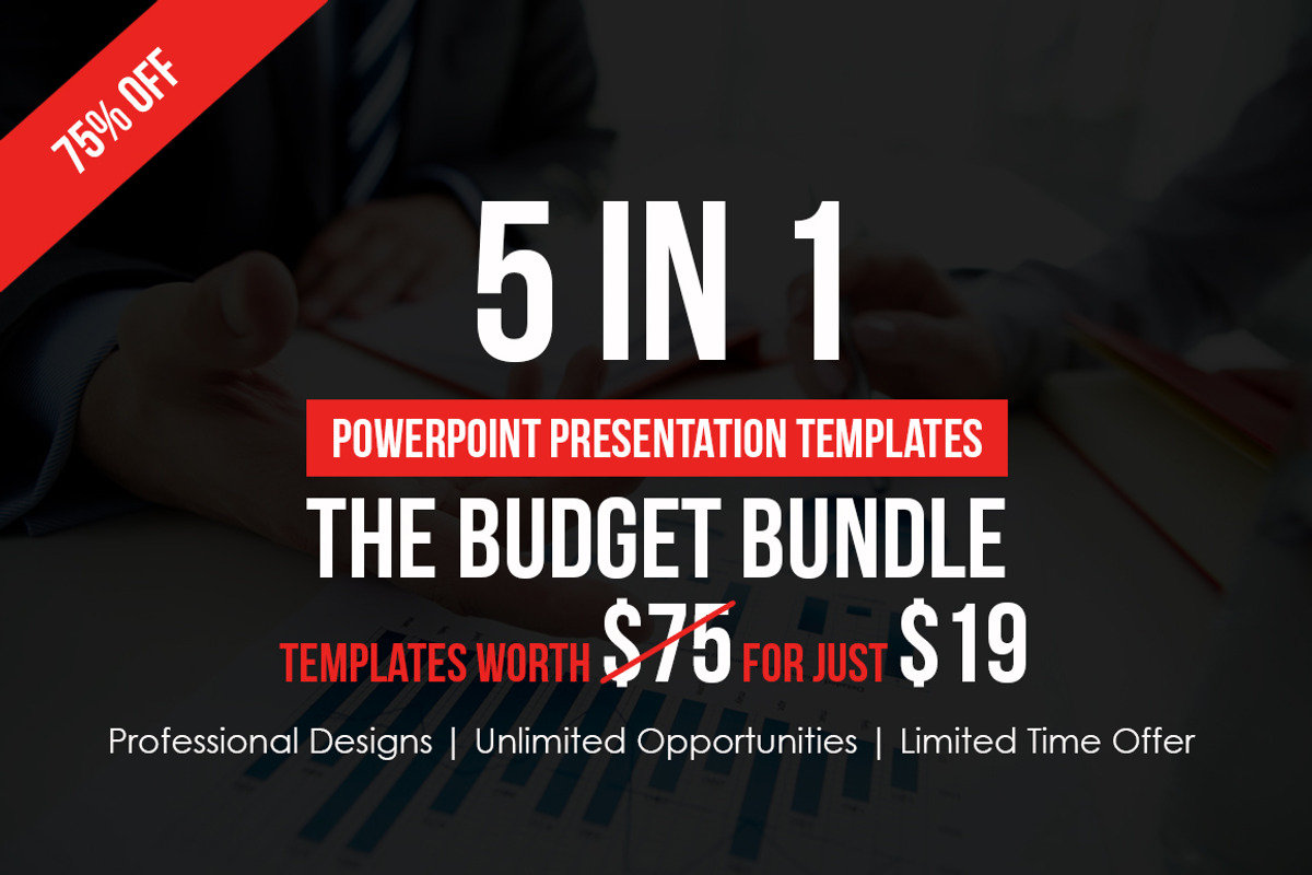 5 In 1 Budget Powerpoint Bundle, a Presentation Template by Creative Slides