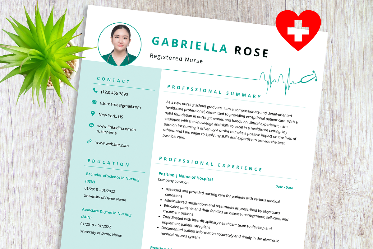 Nursing Resume Cover Letter Template, a Resume Template by MondaySpark (Photo 2 of 8)
