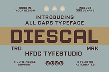 Diescal Typeface