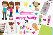 Happy family illustration pack, an Illustration by PrettyBundles (Thumbnail 1 of 5)