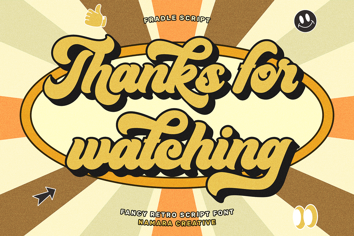 Fradle Script - Retro Bold Fonts, a Script Font by Namara Creative Studio (Photo 13 of 13)