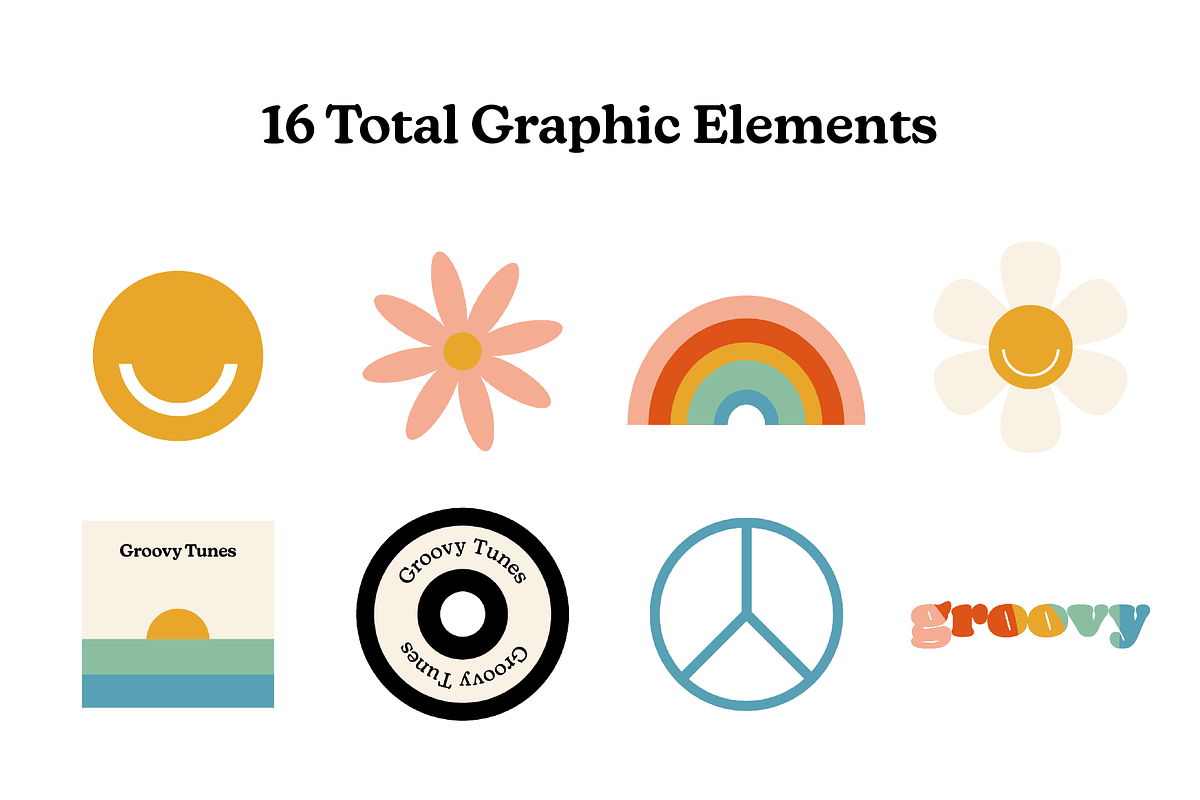 70's Retro Patterns and Icons, a Pattern Graphic by JP | Designs (Photo 7 of 8)