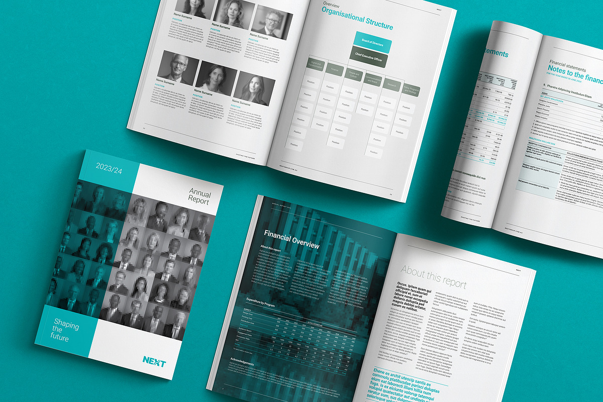 Next Annual Report Template, a Marketing Template by Crafted by AKD (Photo 2 of 10)