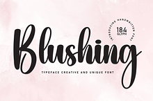 Blushing | Script Font