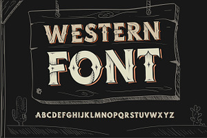 Western Vintage Font.Uppercase Only