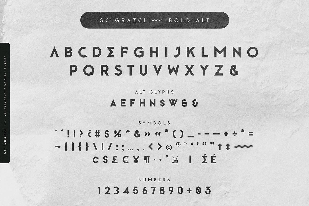 Graeci Display — Greek Inspired Font, a Sans Serif Font by Sinclair Creative Agency (Photo 11 of 15)