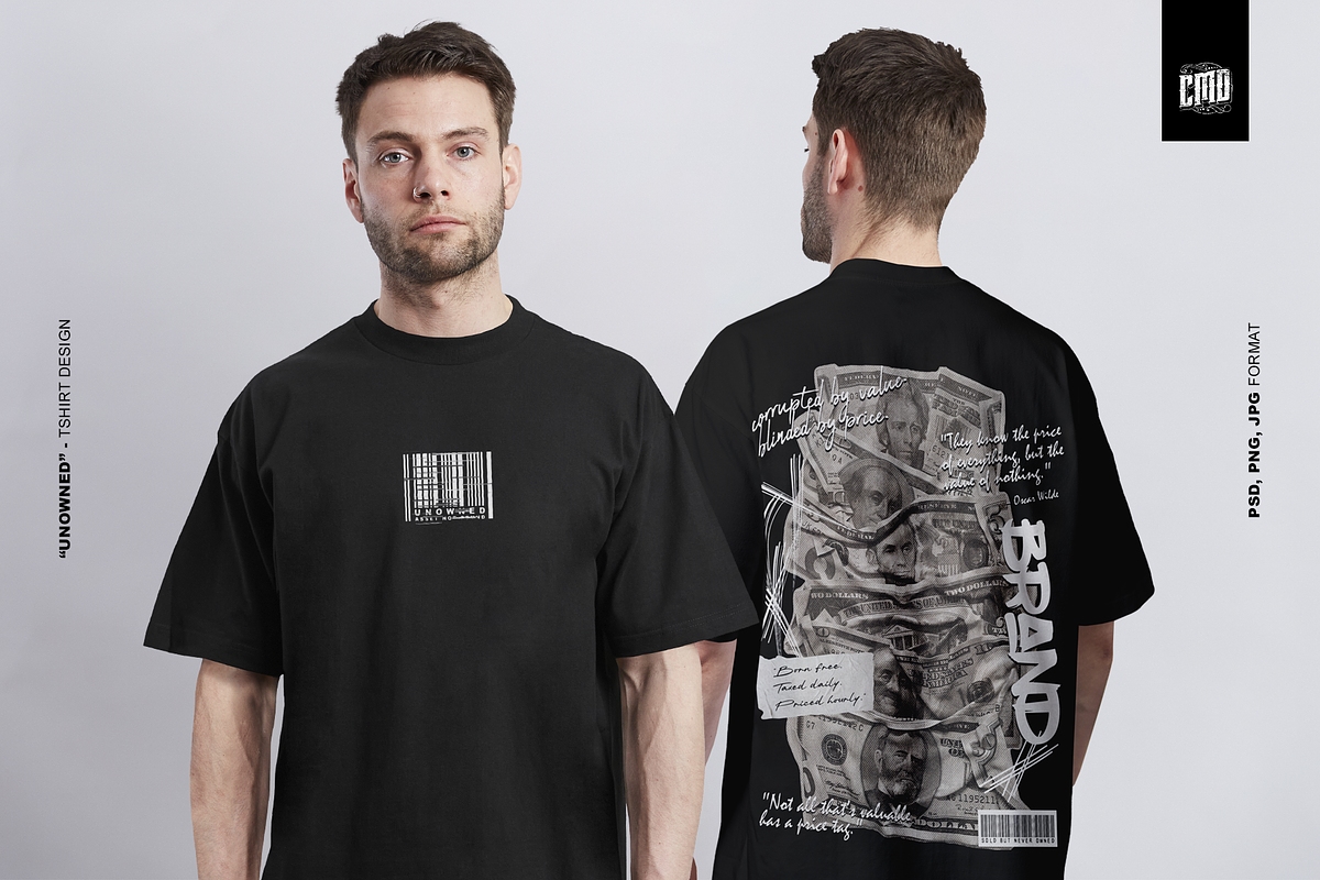 UNOWNED - Streetwear T-Shirt Design, an Object Graphic by Cmd Project (Photo 4 of 11)