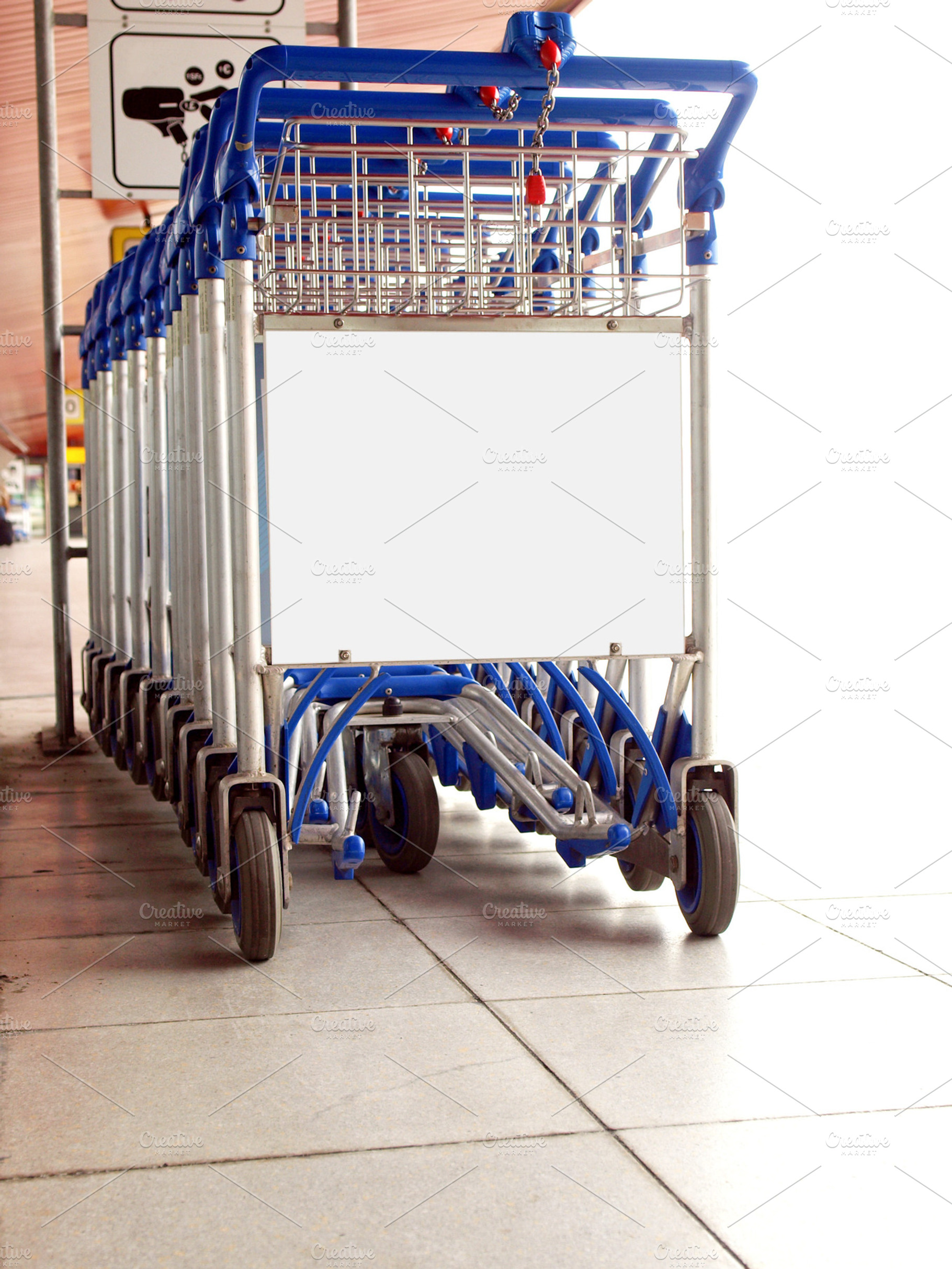 Shopping cart containing shopping, cart, and trolley