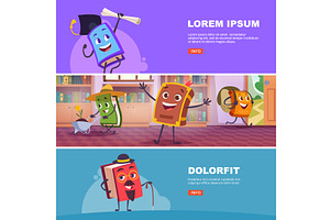 Books. books covers with different, an Education Illustration by Onyx
