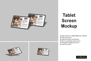Tablet Potrait Landscape Mockup