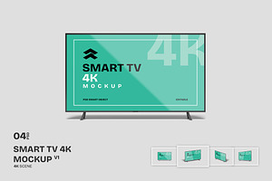 Smart TV 4K - Mockup, a Mockup by Rometheme Std