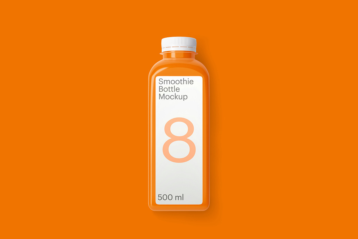 Smoothie Bottle Mockup, a Packaging Mockup by GraphicWave (Photo 5 of 10)