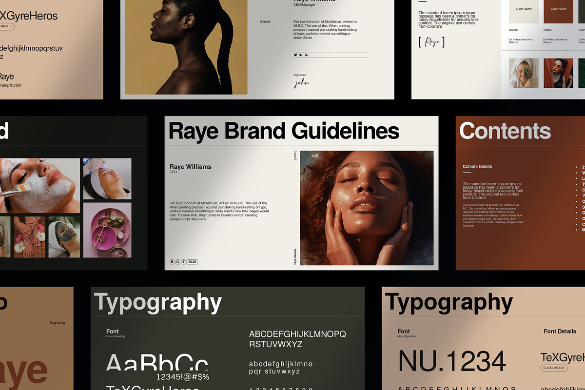 Raye Brand Guidelines Template, a Presentation Template by slidestock55 (Photo 3 of 13)