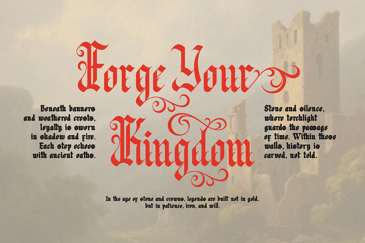 Pelysska Display Gothic Blackletter, a Blackletter Font by Denustudios (Photo 3 of 12)