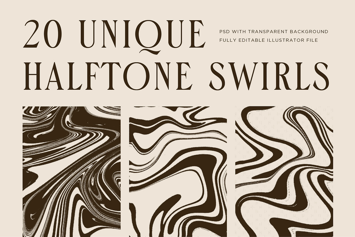 Halftone Swirls, a Texture Graphic by Like Magic Studio (Photo 2 of 8)