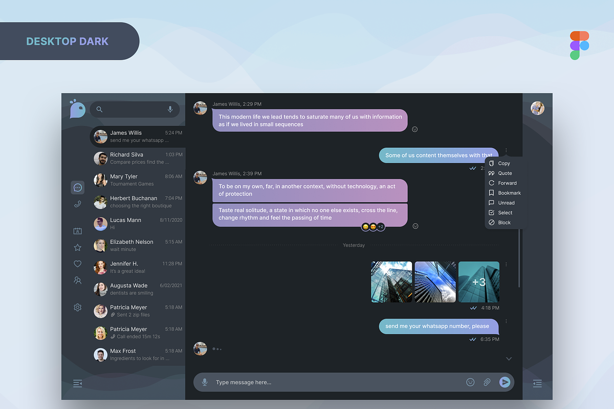 Uny Chat v1.0 - Figma Template, an App Template by emagweb (Photo 26 of 39)