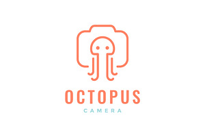 octopus or jellyfish camera logo, a Branding & Logo Template by devastd