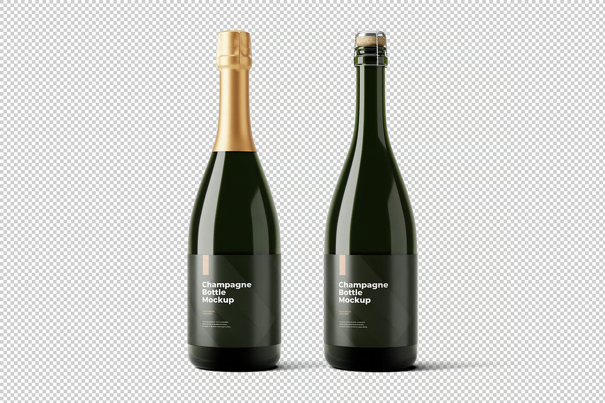 Champagne Bottle Mockup, a Product Mockup by zpackcreative (Photo 4 of 4)