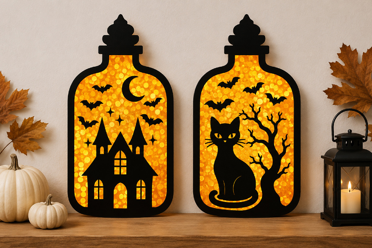 Halloween Potion Bottle Laser Cut, an Object Graphic by OK Design (Photo 1 of 3)