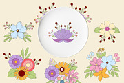 Retro flowers. Groovy summer clipart, an Object Graphic by Sofico (Thumbnail 9 of 23)