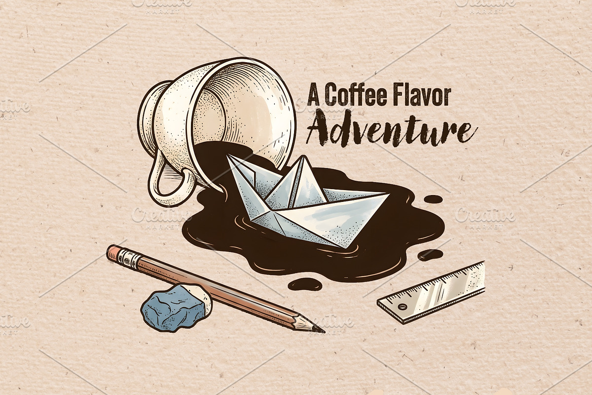 A coffee flavor adventure, a Food Illustration by Vectorlina (Photo 1 of 4)