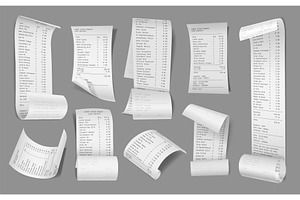 Paper receipt realistic template, a Finance Illustration by Frogella