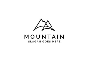 Simple Mountain Adventure Logo