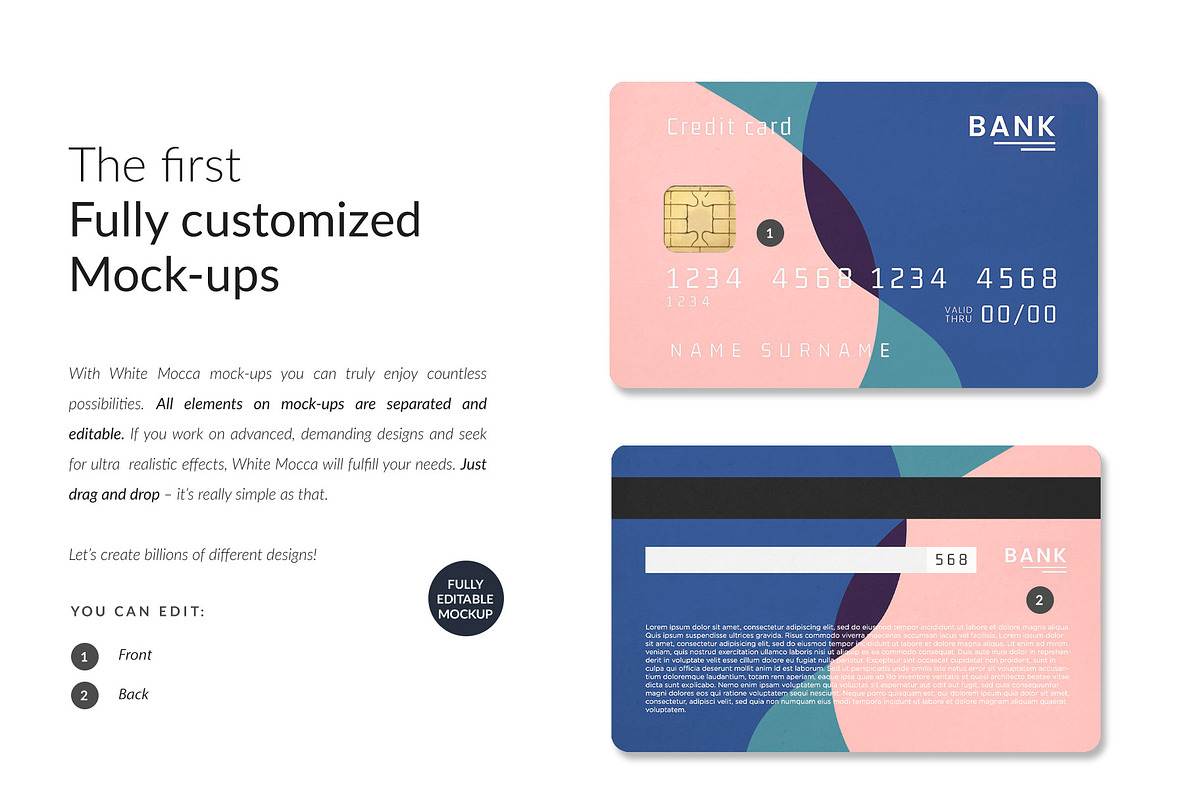 Credit Cards 8x Mock-ups Generator, a Mockup by Mocca Mockups Store (Photo 2 of 6)