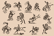 Rodeo - Western Illustration, an Animal Illustration by cmfgraphics (Thumbnail 2 of 2)