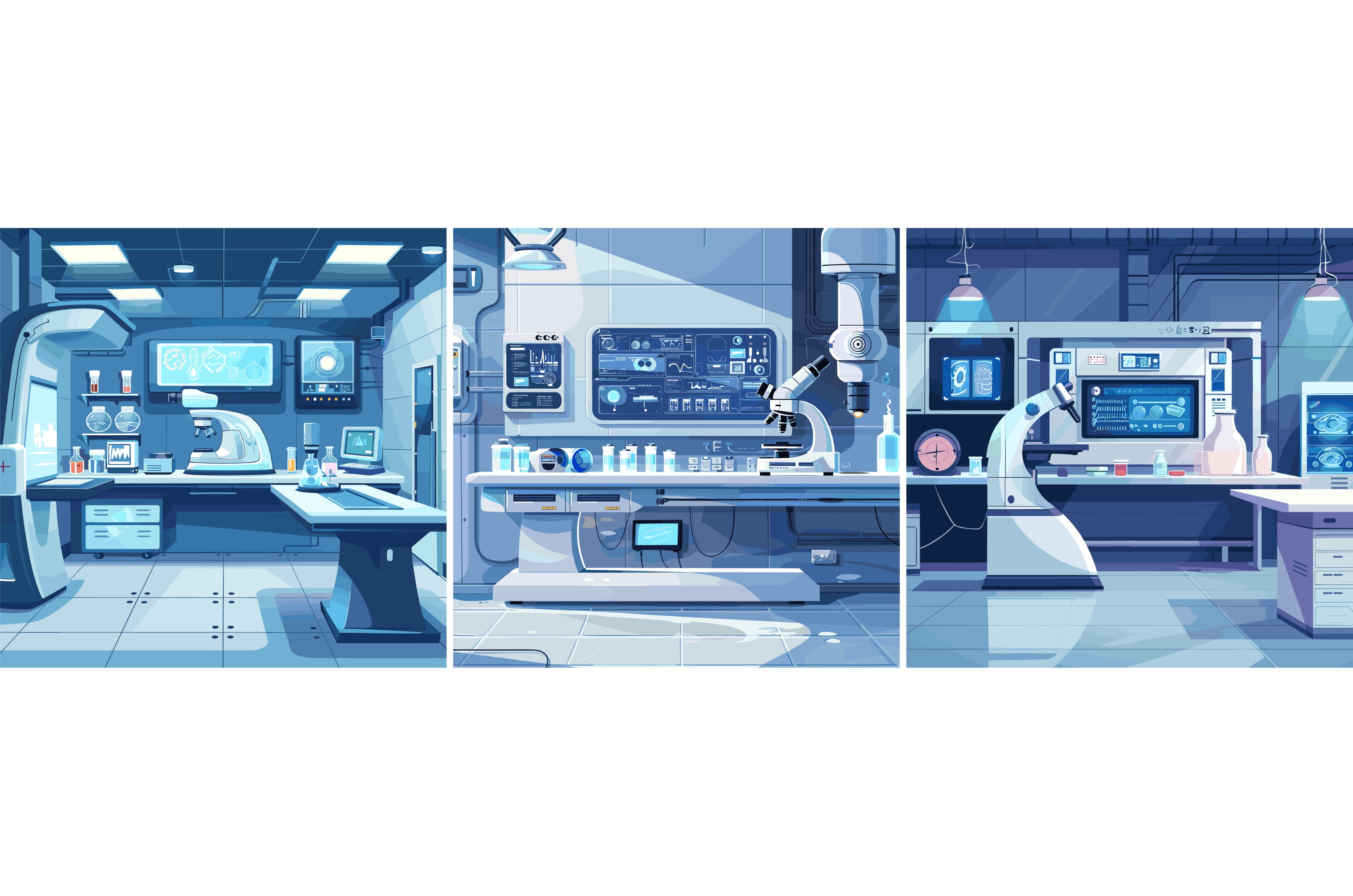 Cryonics laboratory cartoon vector, a Healthcare Illustration by Onyx