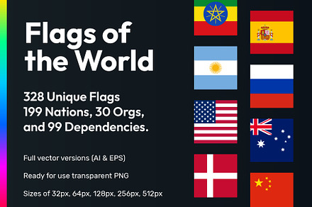 Flags of the World - Square Icons, an Icon by bvcreates