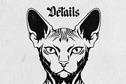 Sphynx Cat Illustration Pack, an Animal Illustration by Tekuni (Thumbnail 8 of 14)