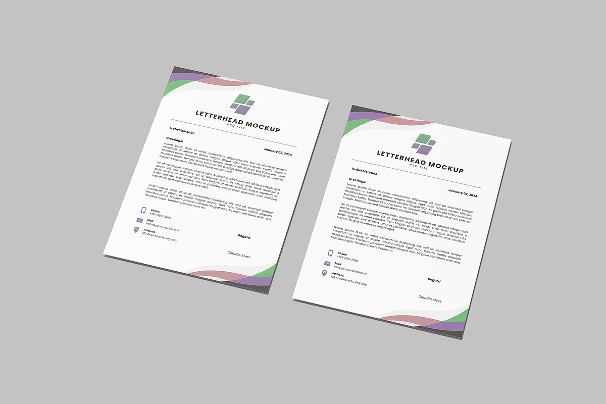 Letterhead Mockup, a Product Mockup by Graphiculon (Photo 9 of 13)