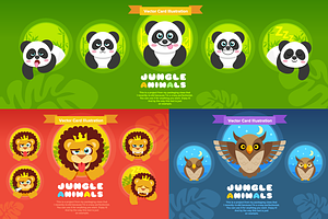 Jungle Animals Vector Illustration 