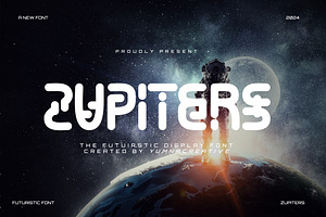 Zupiters - Futuristic Display Font