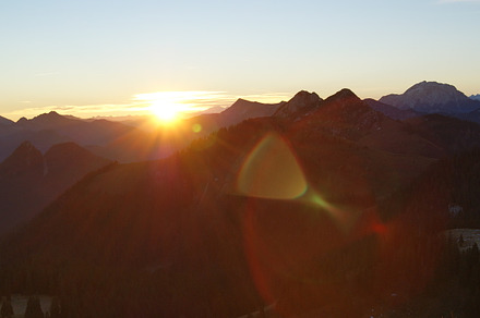 the alps by sunrise